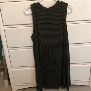 OLIVE GREEN AND BLACK DRESS